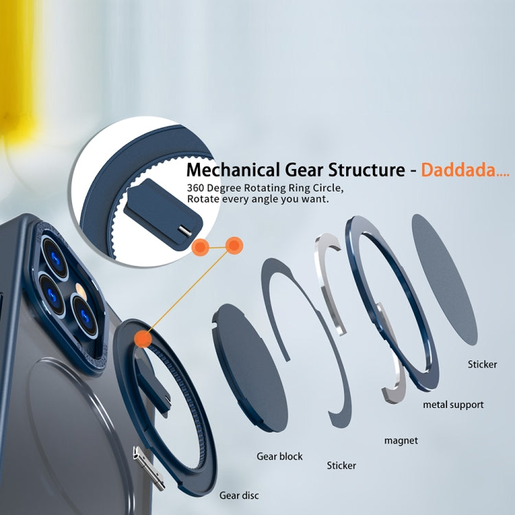 For iPhone 13 Pro 360-degree Rotating MagSafe Magnetic Holder Phone Case(Navy Blue) - free shipping - PMC TechLife - Order now!