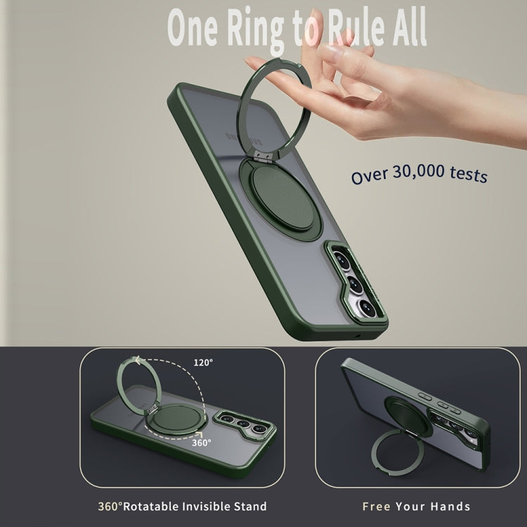 For Samsung Galaxy S23 FE 5G 360-degree Rotating MagSafe Magnetic Holder Phone Case(Green) - Galaxy S23 FE 5G Cases by PMC Jewellery | Online Shopping South Africa | PMC Jewellery