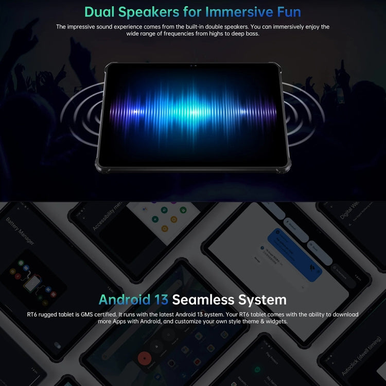 OUKITEL RT6 4G Network IP68/IP69K Rugged Tablet, 8GB+256GB, 10.1 inch Android 13 MediaTek MT8788 Octa Core Support Dual SIM, EU Plug(Orange) - Other by OUKITEL | Online Shopping South Africa | PMC Jewellery | Buy Now Pay Later Mobicred