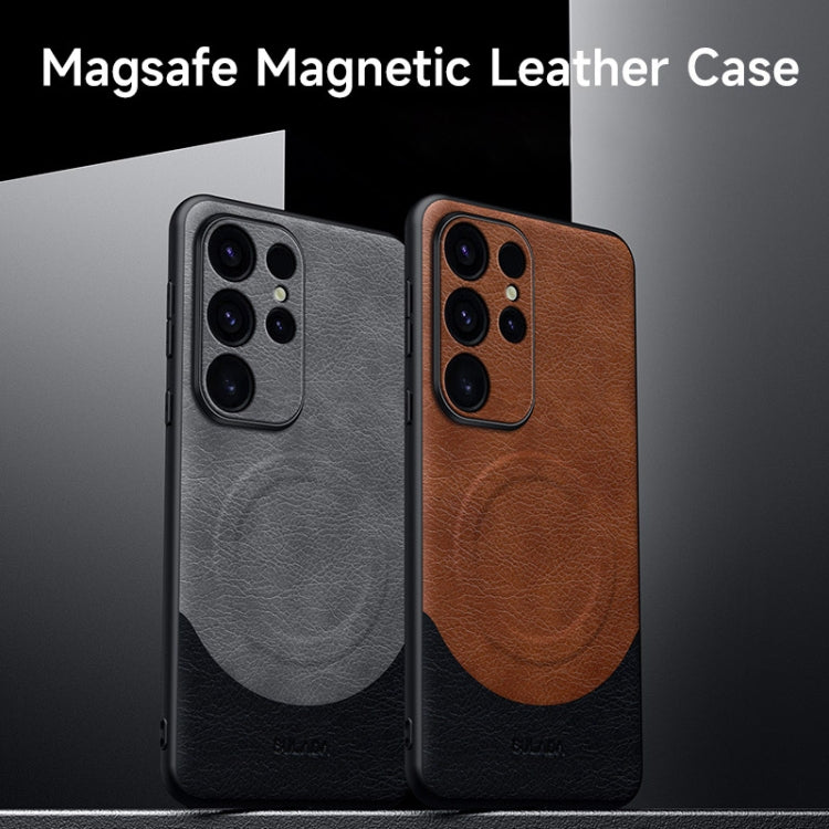 For Samsung Galaxy S24 5G SULADA Stitching Leather MagSafe Magnetic Phone Case(Black) - Galaxy S24 5G Cases by SULADA | Online Shopping South Africa | PMC TechLife