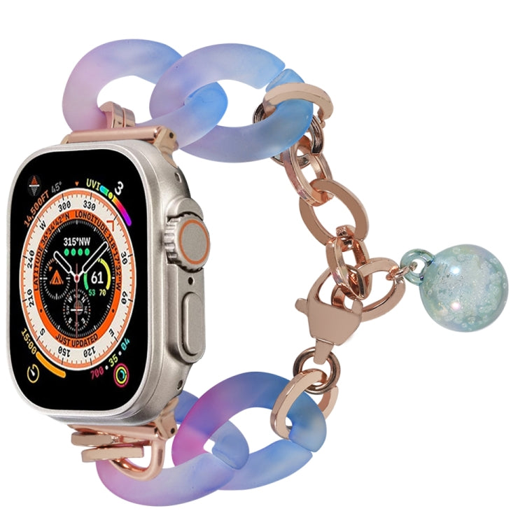 For Apple Watch Ultra 2 49mm Gradient Resin Chain Watch Band(Blue) - free shipping - PMC TechLife - Order now!