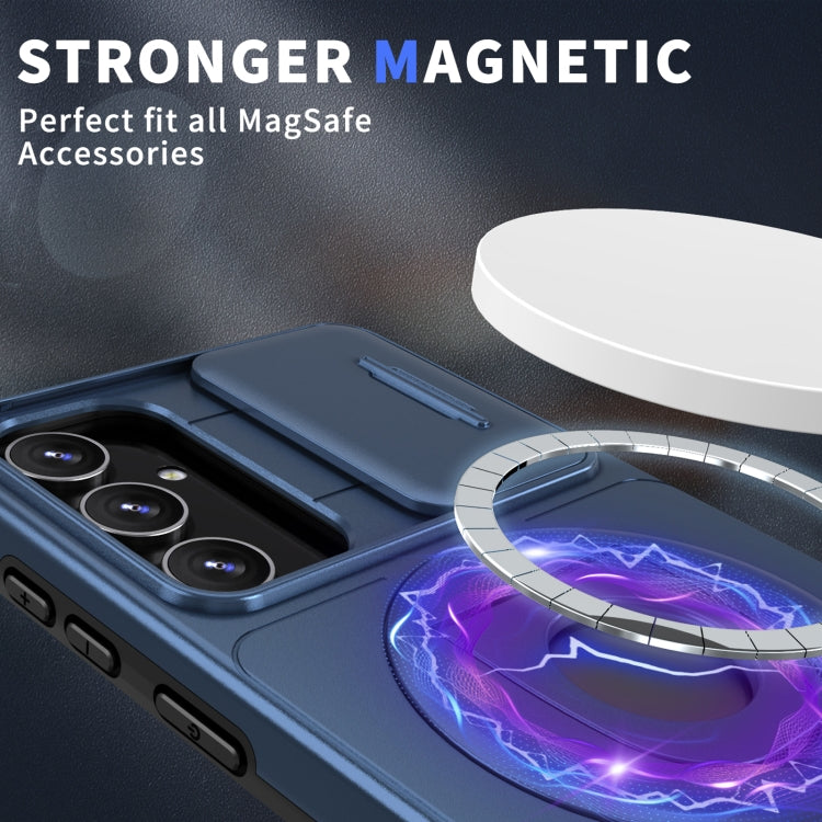 For Samsung Galaxy S23+ 5G Camshield MagSafe Ring Holder Armor Phone Case(Blue) - Galaxy S23+ 5G Cases by PMC TechLife | Online Shopping South Africa | PMC TechLife