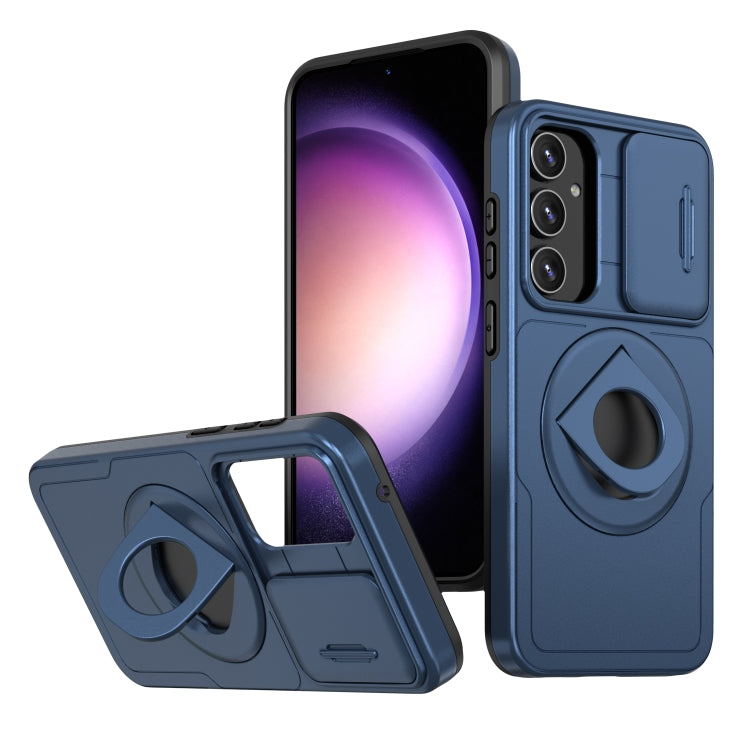 For Samsung Galaxy S23 5G Camshield MagSafe Ring Holder Armor Phone Case(Blue) - Galaxy S23 5G Cases by PMC TechLife | Online Shopping South Africa | PMC TechLife