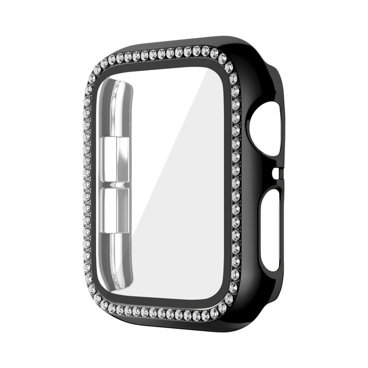 For Apple Watch Series 3 / 2 / 1 38mm Plating Row Diamond PC Watch Case with Film(Black) - free shipping - PMC TechLife - Order now!