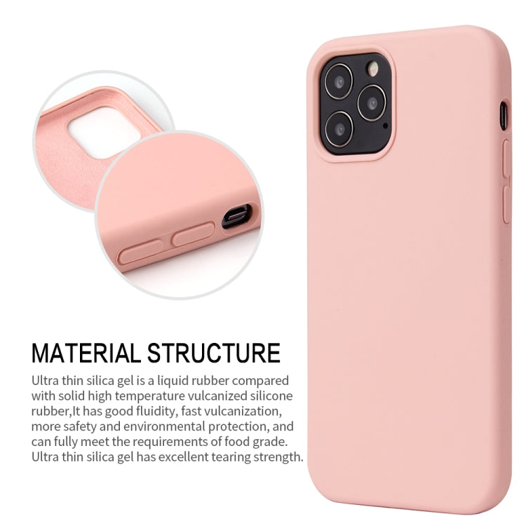 For iPhone 12 / 12 Pro Solid Color Liquid Silicone Shockproof Protective Case(Light Purple) - iPhone 12 / 12 Pro Cases by PMC Jewellery | Online Shopping South Africa | PMC Jewellery