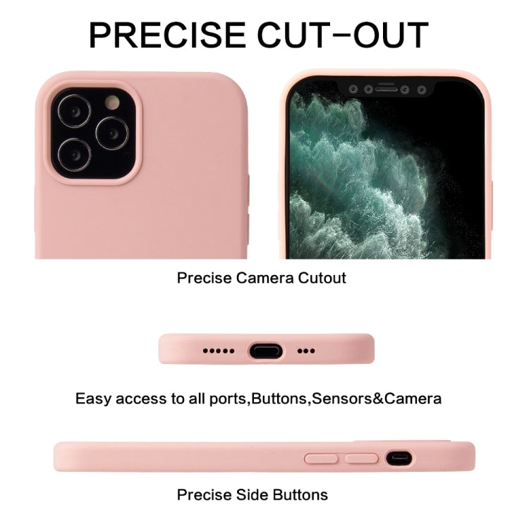 For iPhone 12 / 12 Pro Solid Color Liquid Silicone Shockproof Protective Case(Light Purple) - iPhone 12 / 12 Pro Cases by PMC Jewellery | Online Shopping South Africa | PMC Jewellery