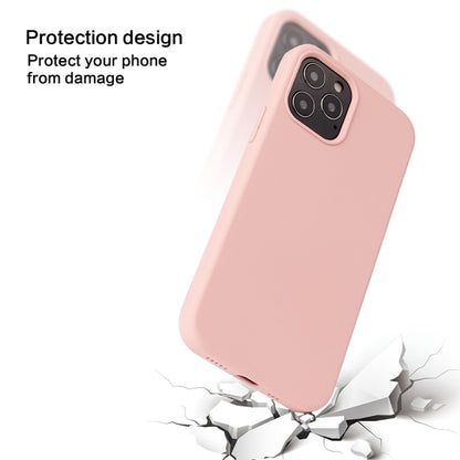 For iPhone 12 / 12 Pro Solid Color Liquid Silicone Shockproof Protective Case(Light Purple) - iPhone 12 / 12 Pro Cases by PMC Jewellery | Online Shopping South Africa | PMC Jewellery