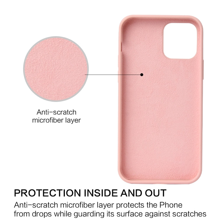 For iPhone 12 / 12 Pro Solid Color Liquid Silicone Shockproof Protective Case(Country Red) - iPhone 12 / 12 Pro Cases by PMC TechLife | Online Shopping South Africa | PMC TechLife