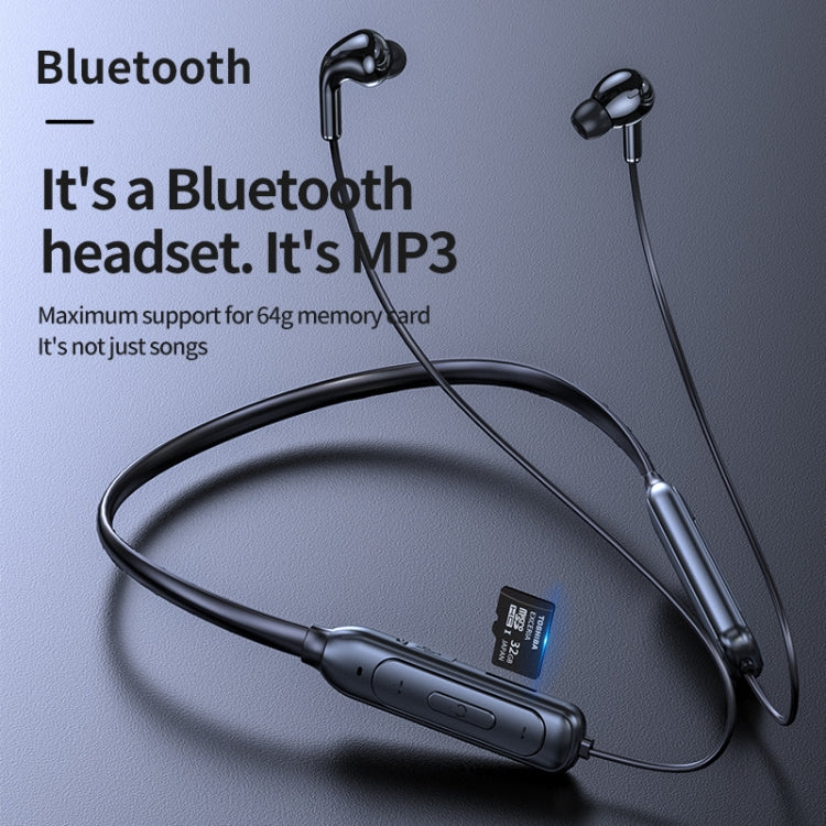 M60 8D Surround Sound Wireless Neck-mounted 5.1 Bluetooth Earphone Support TF Card MP3 Mode(Black) - Neck-mounted Earphone by PMC TechLife | Online Shopping South Africa | PMC TechLife