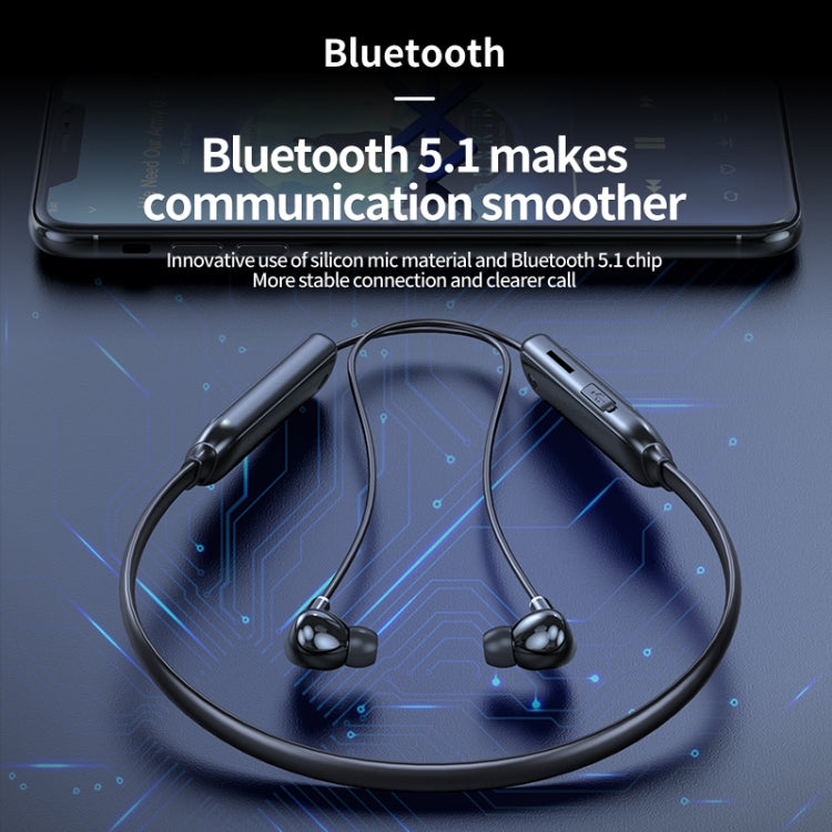 M60 8D Surround Sound Wireless Neck-mounted 5.1 Bluetooth Earphone Support TF Card MP3 Mode(White) - Neck-mounted Earphone by PMC TechLife | Online Shopping South Africa | PMC TechLife