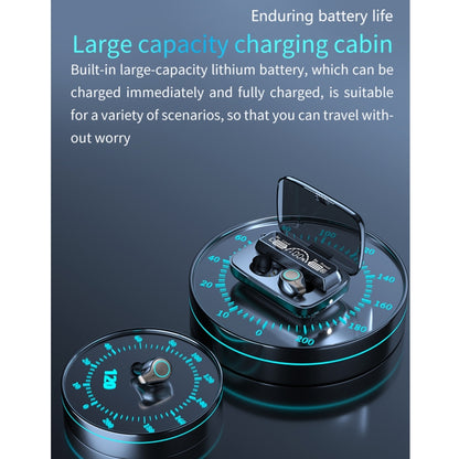 M18 Bluetooth 5.1 LED Display Screen Waterproof Wireless Bluetooth Earphone with Charging Box - Bluetooth Earphone by PMC Jewellery | Online Shopping South Africa | PMC Jewellery