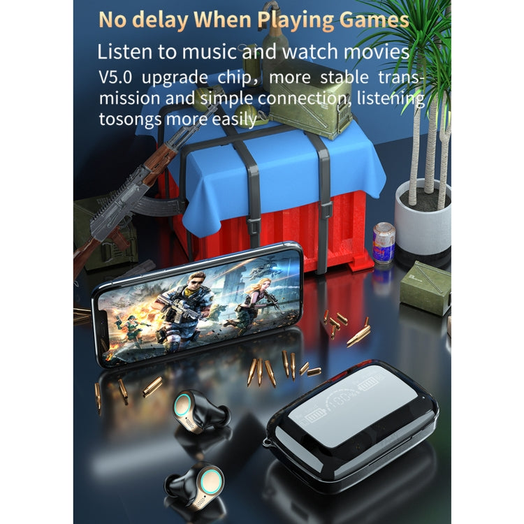 M18 Bluetooth 5.1 LED Display Screen Waterproof Wireless Bluetooth Earphone with Charging Box - Bluetooth Earphone by PMC TechLife | Online Shopping South Africa | PMC TechLife