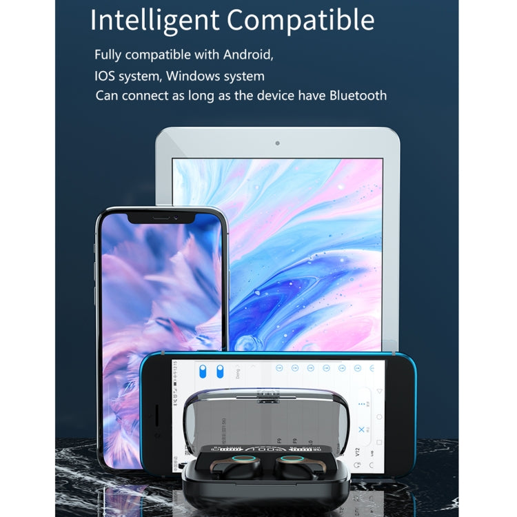 M18 Bluetooth 5.1 LED Display Screen Waterproof Wireless Bluetooth Earphone with Charging Box - Bluetooth Earphone by PMC TechLife | Online Shopping South Africa | PMC TechLife