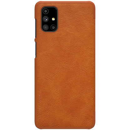 For Samsung Galaxy M51 NILLKIN QIN Series Crazy Horse Texture Horizontal Flip Leather Case with Card Slot(Brown) - Galaxy Phone Cases by NILLKIN | Online Shopping South Africa | PMC Jewellery