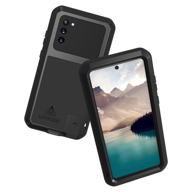 For Samsung Galaxy Note 20 LOVE MEI Metal Shockproof Waterproof Dustproof Protective Case without Glass(Black) - free shipping - PMC TechLife - Order now!