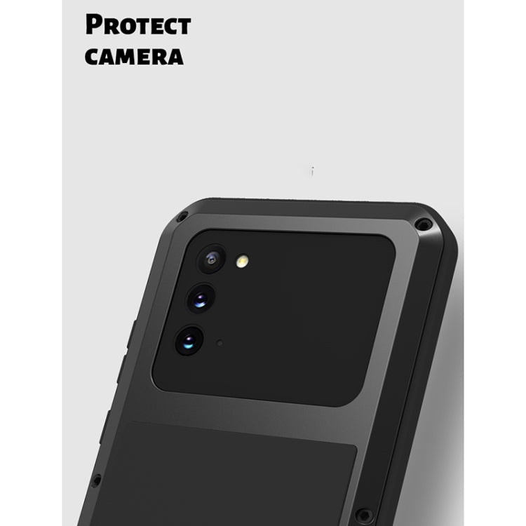 For Samsung Galaxy Note 20 LOVE MEI Metal Shockproof Waterproof Dustproof Protective Case without Glass(Black) - free shipping - PMC TechLife - Order now!