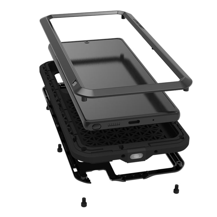 For Samsung Galaxy Note 20 LOVE MEI Metal Shockproof Waterproof Dustproof Protective Case without Glass(Black) - free shipping - PMC TechLife - Order now!