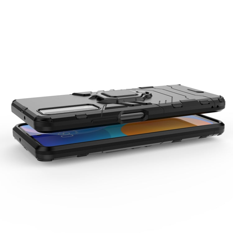 For Huawei P Smart (2021) PC + TPU Shockproof Protective Case with Magnetic Ring Holder(Red) - free shipping - PMC TechLife - Order now!