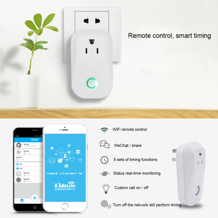 Sonoff S20 WiFi Smart Power Plug Socket Wireless Remote Control Timer Power Switch, Compatible with Alexa and Google Home, Support iOS and Android, US Plug - free shipping - PMC TechLife - Order now!