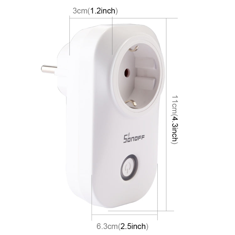Sonoff S20-EU WiFi Smart Power Plug Socket Wireless Remote Control Timer Power Switch, Compatible with Alexa and Google Home, Support iOS and Android,  EU Plug - Smart Socket by Sonoff | Online Shopping South Africa | PMC Jewellery