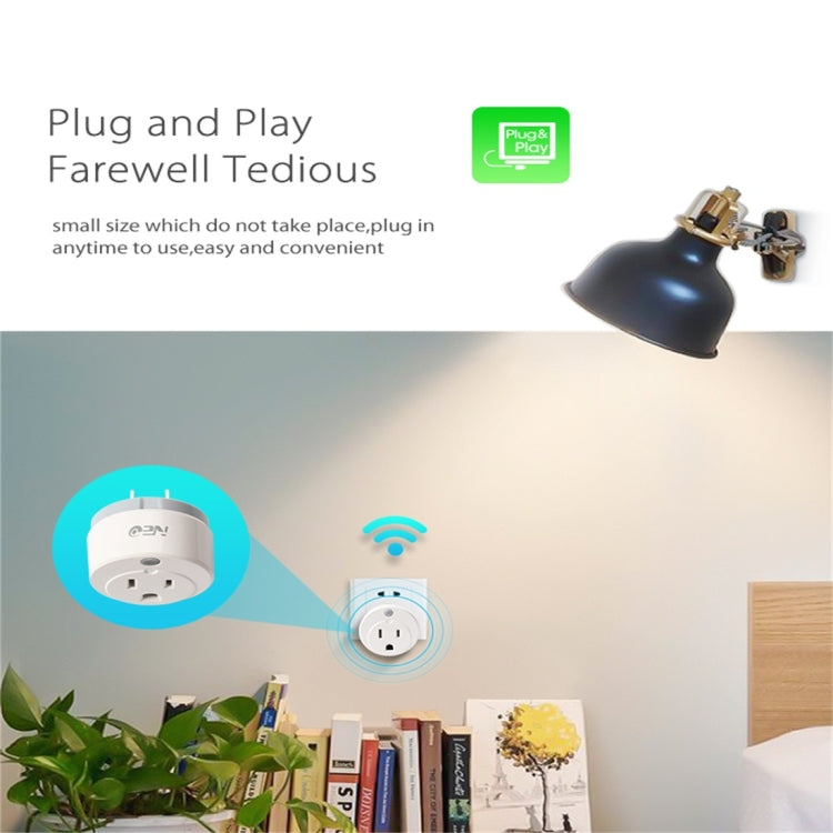 NEO NAS-WR02W WiFi US Smart Power Plug,with Remote Control Appliance Power ON/OFF via App & Timing function - International Plug Adaptor by NEO | Online Shopping South Africa | PMC Jewellery