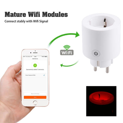 JH-G01E 16A 2.4GHz WiFi Control Smart Home Power Socket Works with Alexa  & Google Home, Support LED Indicator, AC 100-240V, EU Plug(White) - Smart Socket by PMC Jewellery | Online Shopping South Africa | PMC Jewellery