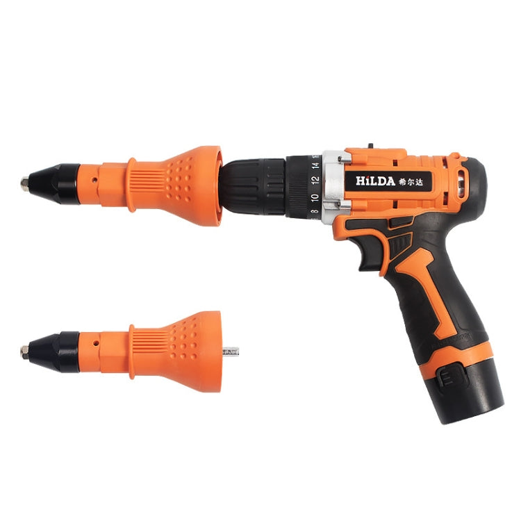 220V Electric Rivet Nut Gun Cordless Drill Riveting Adapter Tool (Orange) - Drill & Drill Bits by PMC TechLife | Online Shopping South Africa | PMC TechLife | Buy Now Pay Later Mobicred