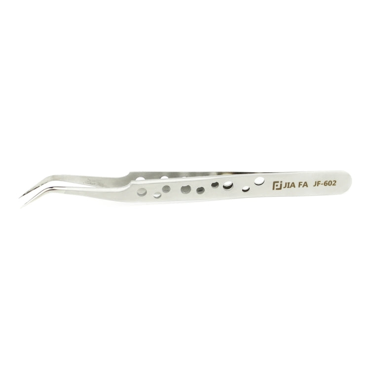 JIAFA JF-602 High-strength Curved Tip Tweezers(Silver) - Tweezers by JIAFA | Online Shopping South Africa | PMC TechLife | Buy Now Pay Later Mobicred