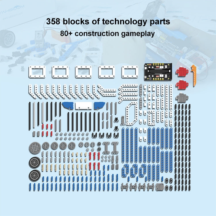 Yahboom 16 in 1 Building:bit Super Kit Programmable Building Block Kit Compatible with BBC Micro:bit V1.5/ V2 Board, without micro:bit - Others by YAHBOOM | Online Shopping South Africa | PMC Jewellery