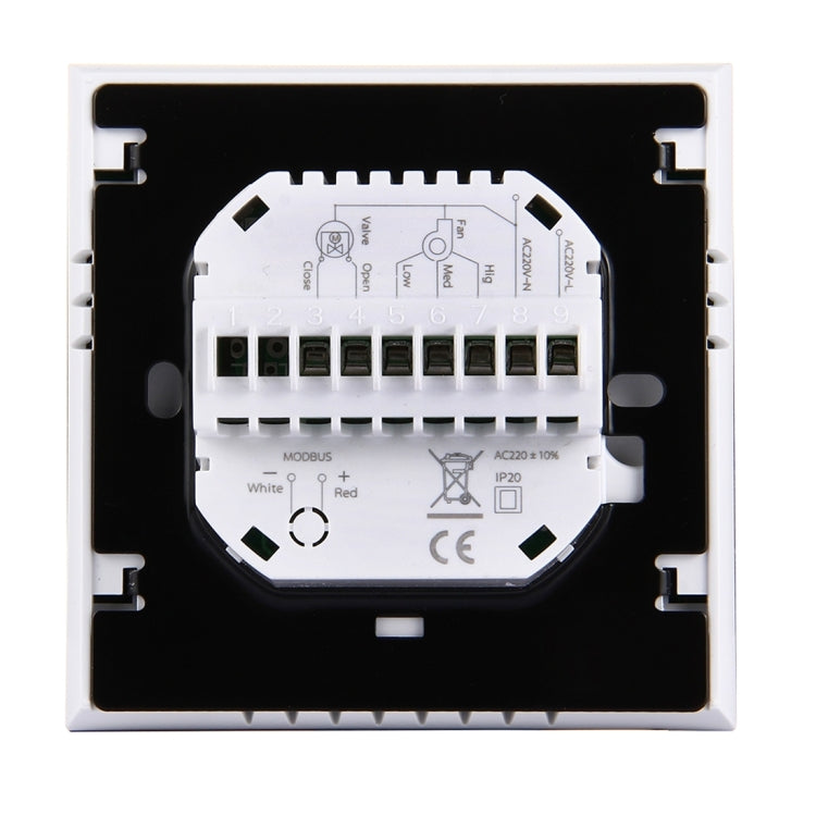 LCD Display Air Conditioning 2-Pipe Programmable Room Thermostat for Fan Coil Unit, Supports Wifi(White) - Thermostat & Thermometer by PMC TechLife | Online Shopping South Africa | PMC TechLife