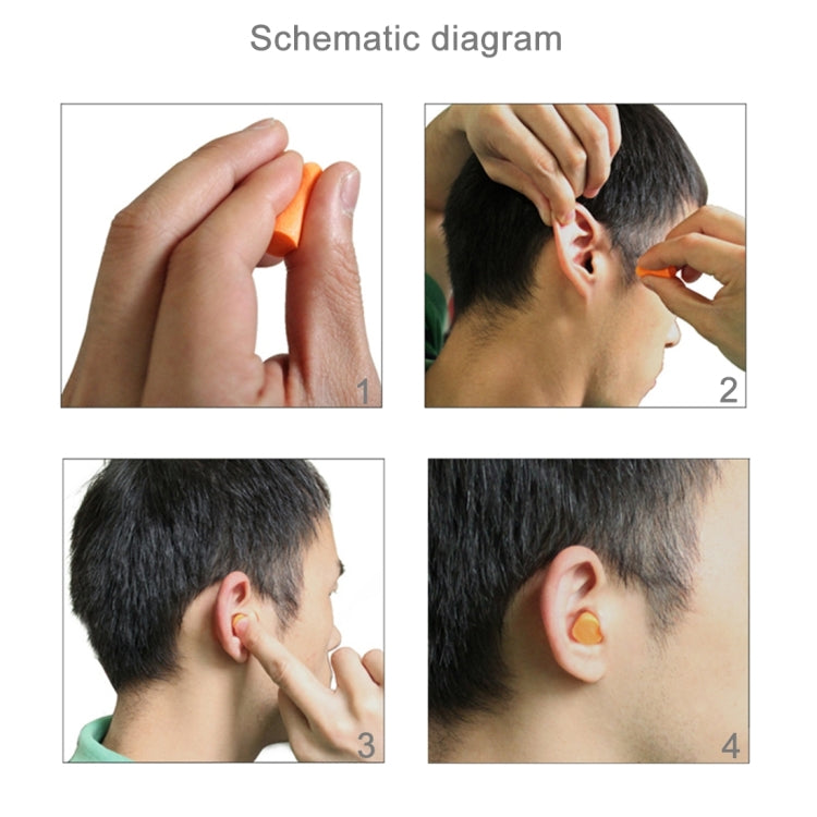 Ten Pairs Non-toxic Orange Soft Memory Foam Material Earplug for Sleeping(Orange) - Ear Care Tools by PMC Jewellery | Online Shopping South Africa | PMC Jewellery