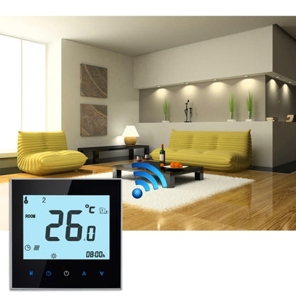 BHT-1000-GA-WIFI 3A Load Water Heating Type Touch LCD Digital WiFi Heating Room Thermostat, Display Clock / Temperature / Periods / Time / Week / Heat etc.(Black) - Indoor Thermometer by PMC Jewellery | Online Shopping South Africa | PMC Jewellery