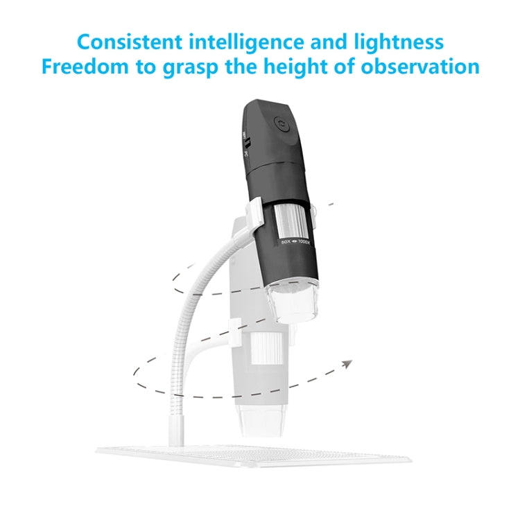 316 50-1000X Adjustable Smart Wifi USB Digital Microscope (Black) - free shipping - PMC TechLife - Order now!