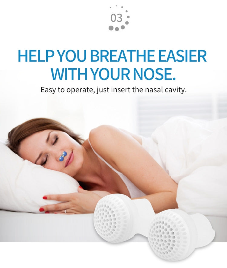 2 PCS 2 in 1 ABS Silicone Anti Snoring Air Purifier(White) - Anti Snoring Tools by PMC TechLife | Online Shopping South Africa | PMC TechLife