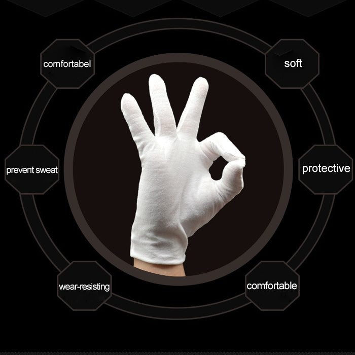 12 Pairs Pure Cotton Working Gloves, Medium Thick Size���Free Size - free shipping - PMC TechLife - Order now!