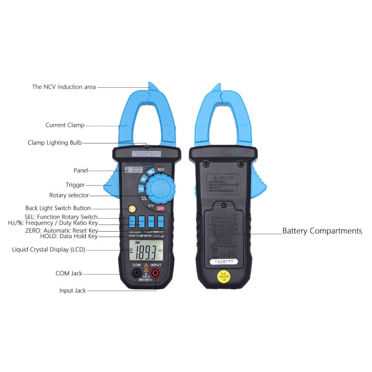 BSIDE ACM03 Plus 400A  AC / DC Clamp Meter - Current & Voltage Tester by BSIDE | Online Shopping South Africa | PMC TechLife | Buy Now Pay Later Mobicred
