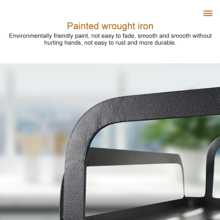 Kitchen Double Layers Magnetic Refrigerator Rack Storage Holder (Black) - Shelf by PMC TechLife | Online Shopping South Africa | PMC TechLife | Buy Now Pay Later Mobicred