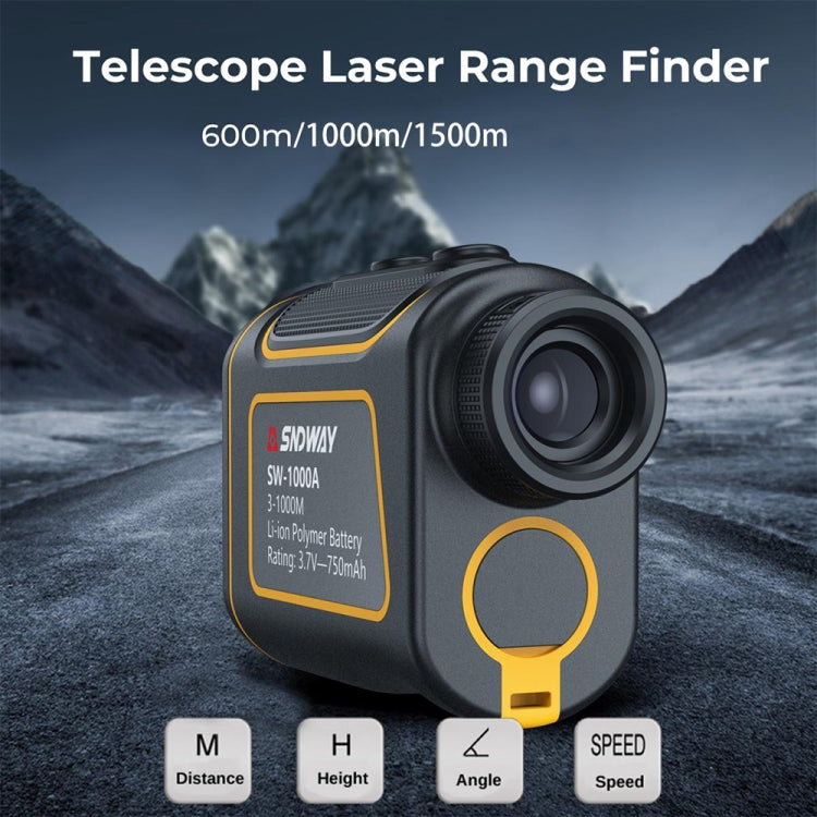 SNDWAY SW1500A Handheld Outdoor Waterproof Telescope Range Finder Distance Measurer, 1500m - Laser Rangefinder by SNDWAY | Online Shopping South Africa | PMC Jewellery | Buy Now Pay Later Mobicred