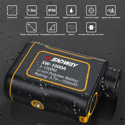 SNDWAY SW1500A Handheld Outdoor Waterproof Telescope Range Finder Distance Measurer, 1500m - Laser Rangefinder by SNDWAY | Online Shopping South Africa | PMC Jewellery | Buy Now Pay Later Mobicred