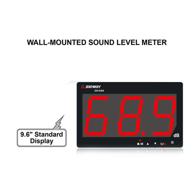 SNDWAY SW525A Wall-mounted Sound Level Meter DB Noise Tester - Light & Sound Meter by SNDWAY | Online Shopping South Africa | PMC Jewellery | Buy Now Pay Later Mobicred