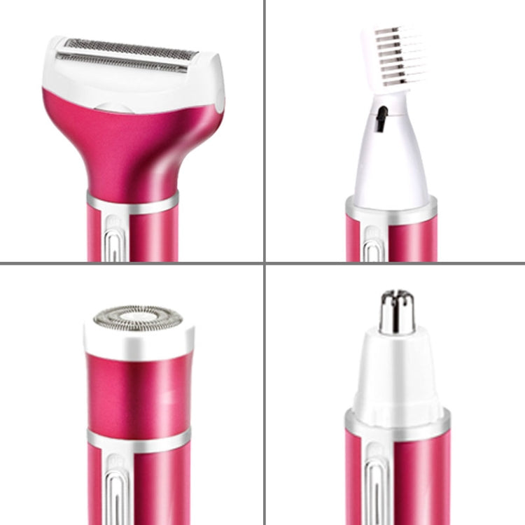 4 In 1  USB Rechargeable Vibrissa Eyebrows Trimmer Body Hair Denuding Machine Set with USB Cable(Purple) - free shipping - PMC TechLife - Order now!