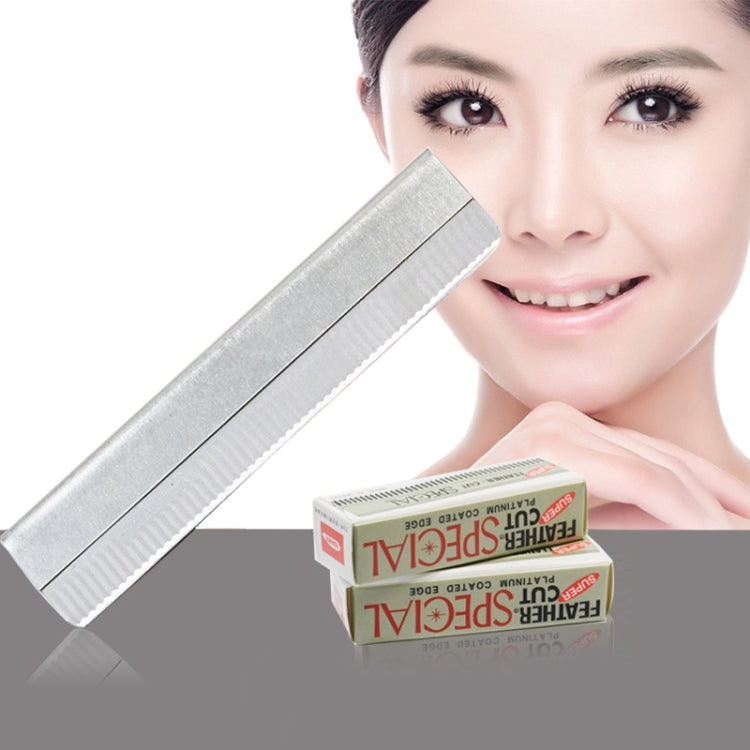 10 PCS Professional Hairdressing Tools Scraper Blade Eyebrow Trimmer Shaving Scratching Hair Feather Blade(Silver) - free shipping - PMC TechLife - Order now!