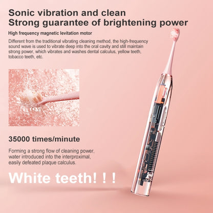 Original Lenovo B002.1-C2 USB Charging Wireless Sonic Electric Toothbrush with 5 Antibacterial Brush Heads, Luxury Version(Pink) - Toothbrushes by Lenovo | Online Shopping South Africa | PMC Jewellery