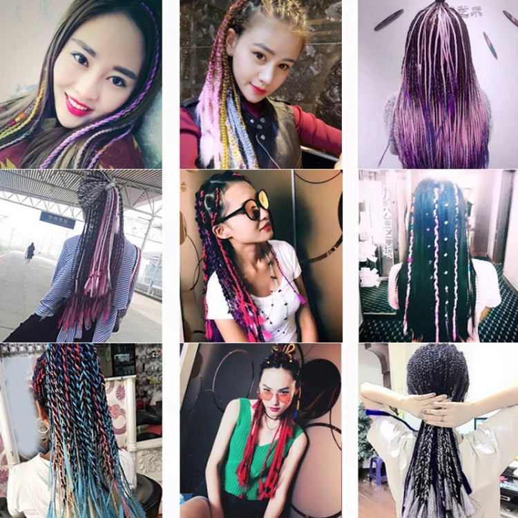 Fashion Color Gradient Individual Braid Wigs Chemical Fiber Big Braids, Length: 60cm(32 Black+Dark Grey) - Wigs by PMC Jewellery | Online Shopping South Africa | PMC Jewellery