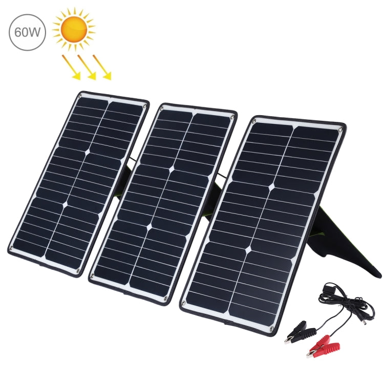 HAWEEL 3 PCS 20W Monocrystalline Silicon Solar Power Panel Charger, with USB Port & Holder & Tiger Clip, Support QC3.0 and AFC(Black) - Charger by HAWEEL | Online Shopping South Africa | PMC Jewellery | Buy Now Pay Later Mobicred