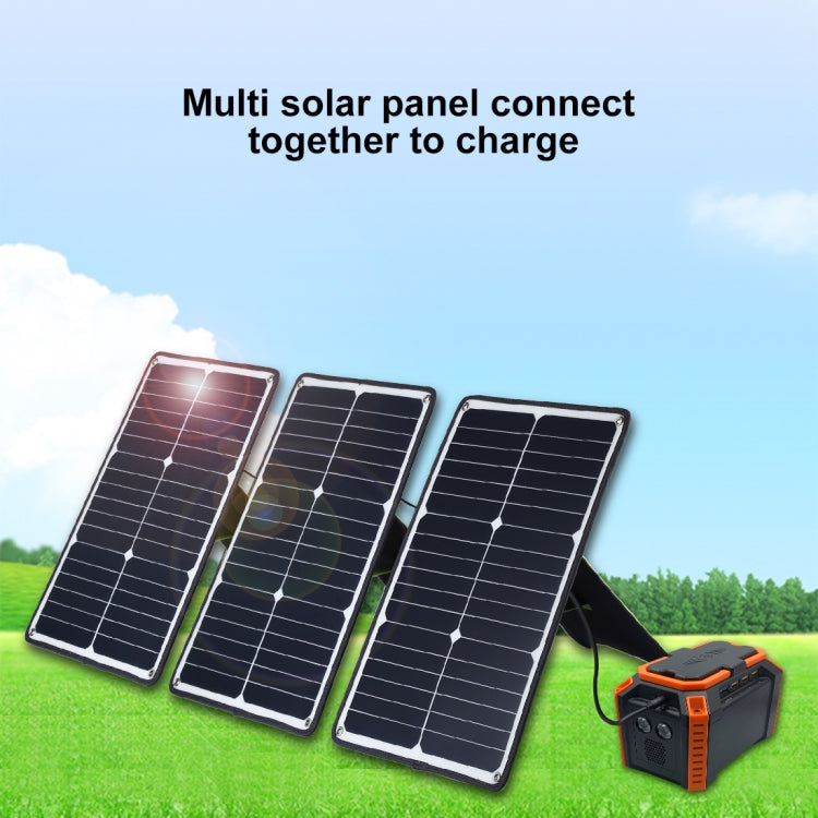 HAWEEL 3 PCS 20W Monocrystalline Silicon Solar Power Panel Charger, with USB Port & Holder & Tiger Clip, Support QC3.0 and AFC(Black) - Charger by HAWEEL | Online Shopping South Africa | PMC Jewellery | Buy Now Pay Later Mobicred