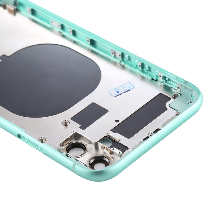 Back Housing Cover with SIM Card Tray & Side keys & Camera Lens for iPhone 11(Green) - Back Cover by PMC TechLife | Online Shopping South Africa | PMC TechLife | Buy Now Pay Later Mobicred