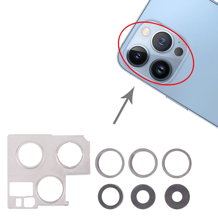 Camera Lens Cover With Retaining Bracket for iPhone 13 Pro Max(Graphite) - Camera Series by PMC TechLife | Online Shopping South Africa | PMC TechLife | Buy Now Pay Later Mobicred