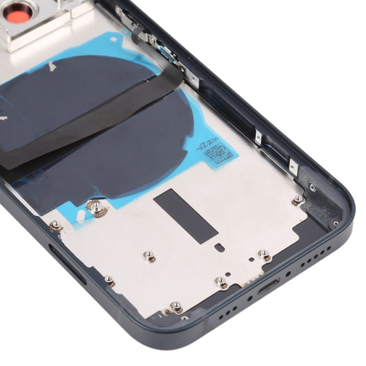 For iPhone 13 Battery Back Cover with Side Keys & Card Tray & Power + Volume Flex Cable & Wireless Charging Module(Black) - Back Cover by PMC TechLife | Online Shopping South Africa | PMC TechLife