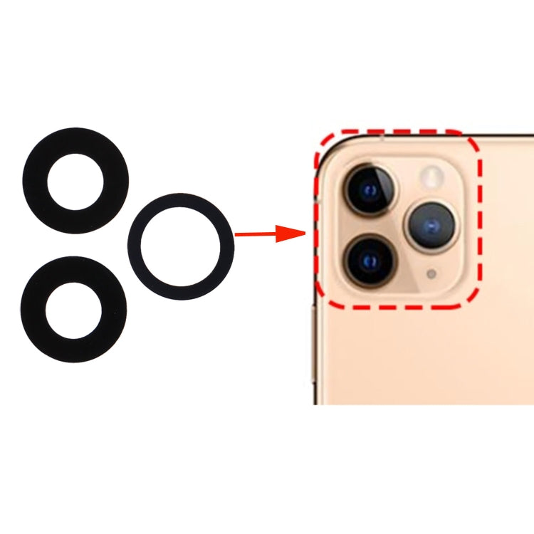 3 PCS / Set Back Camera Lens for iPhone 11 Pro - Camera Series by PMC TechLife | Online Shopping South Africa | PMC TechLife